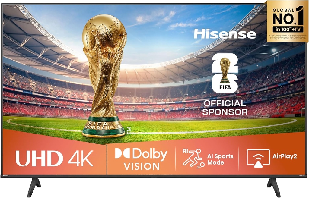 Televizor LED, Hisense 43E6NT, 108cm (43"), 4K UHD, Smart