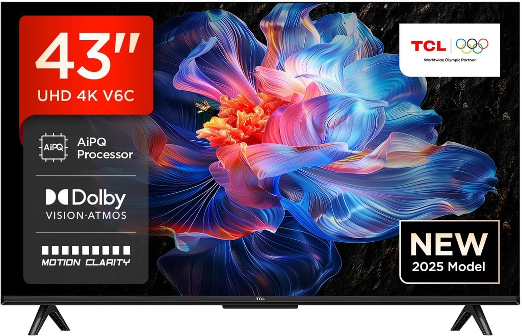 Televizor LED, TCL 43V6C, 108cm(43"), 4K UHD, Smart