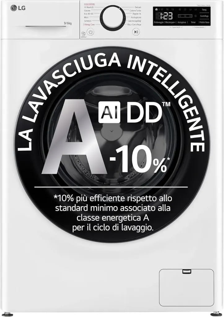 Masina de spalat cu uscator  LG AI DD D4R3009NSWB, 9+6Kg