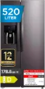 Sidebyside Midea KS-DDX 6.32 WT, 520L, Dozator, Inverter, Clasa D