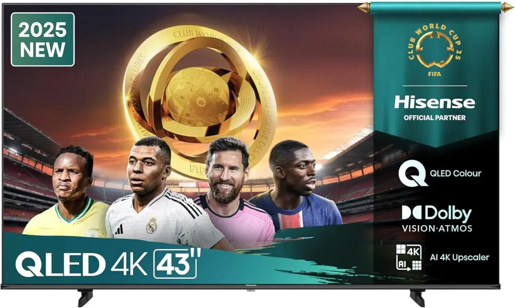 Televizor QLED Hisense 43E7Q, 108cm (43"), Smart, 4K UHD