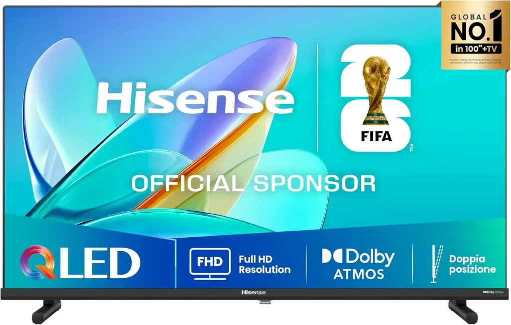Televizor QLED Hisense 40E53QT, 100cm (40"), Smart, FullHD